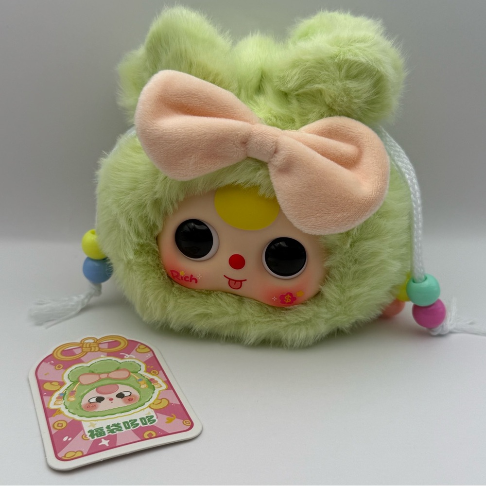 Baby Three Good Luck Bag Series - Confirmed Light Green with Boba Eyes
